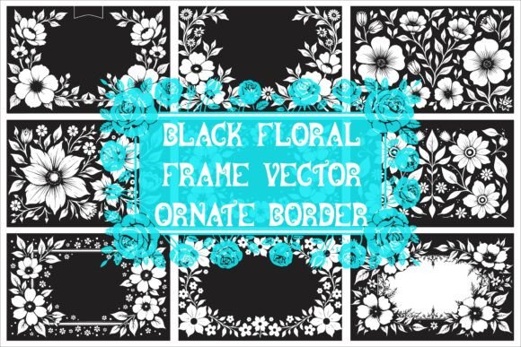 Download Elegant Laser Cut Black and White Floral - White Collection
