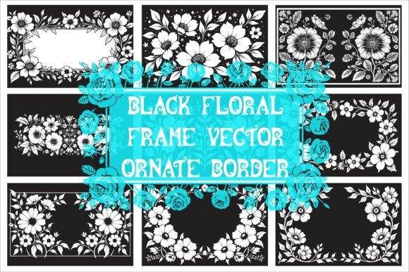 Download Elegant Laser Cut Black and White Floral - White Collection