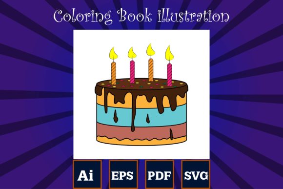 Download Happy Birthday Cake Illustration for Kid - Premium Resources