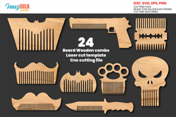 Download 24 Hair Combs Bundle, Comb Plans Cnc Svg - Cnc svg Collection